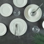 Hermia SheydaKrem Juego de cena de porcelana, 24 piezas, Blanco